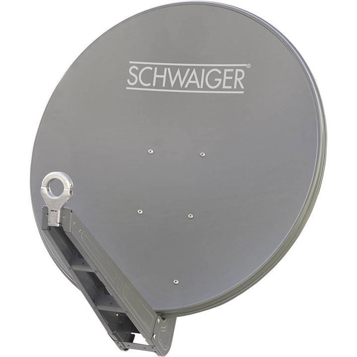 Schwaiger SPI085PA011 Aluminium Offset-Antenne 85 cm, Premiumklasse, anthrazit, Anthrazit