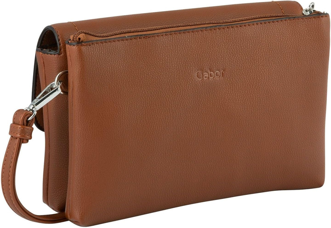 camel active Damen Gabor Bags Elissa Umhängetasche Umschlagtasche Klein Blau Cognac, Cognac