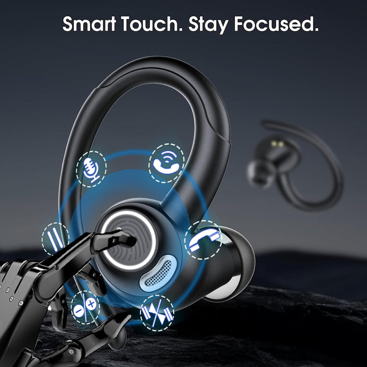 Bluetooth Kopfhörer Sport, in Ear Kopfhörer Kabellos Bluetooth 5.3 mit Ohrbügel, Hi-Fi Stereo Sound,