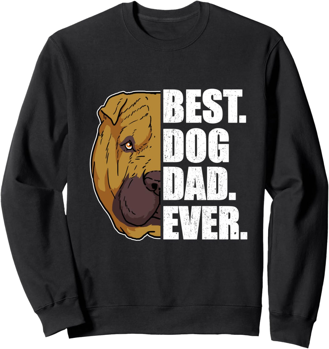 Best Dog Dad Ever Lustiges Vatertag Geschenk Shar Pei Hund Sweatshirt
