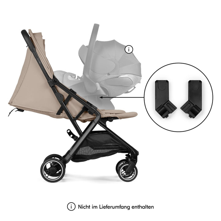 hauck All-in-One Reisebuggy Set, Flugzeug Handgepäck, Fly N Care Mocha | Einhändig klappbar mit Trag