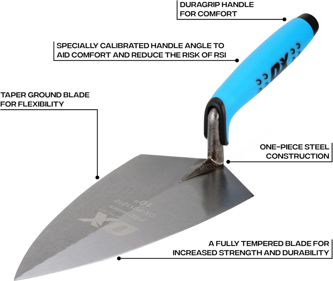 OX OX-P011210 Pro Brick Trowel Philadelphia Pattern-10 / 250mm Kelle, blau 10" / 250mm Philadelphia,