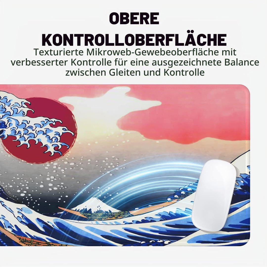 EFISH Japan Art Kanagawa Surfen Mauspad XL (800 × 300 × 3 MM) - Erweiterte Schreibtisch-Pad mit Genä