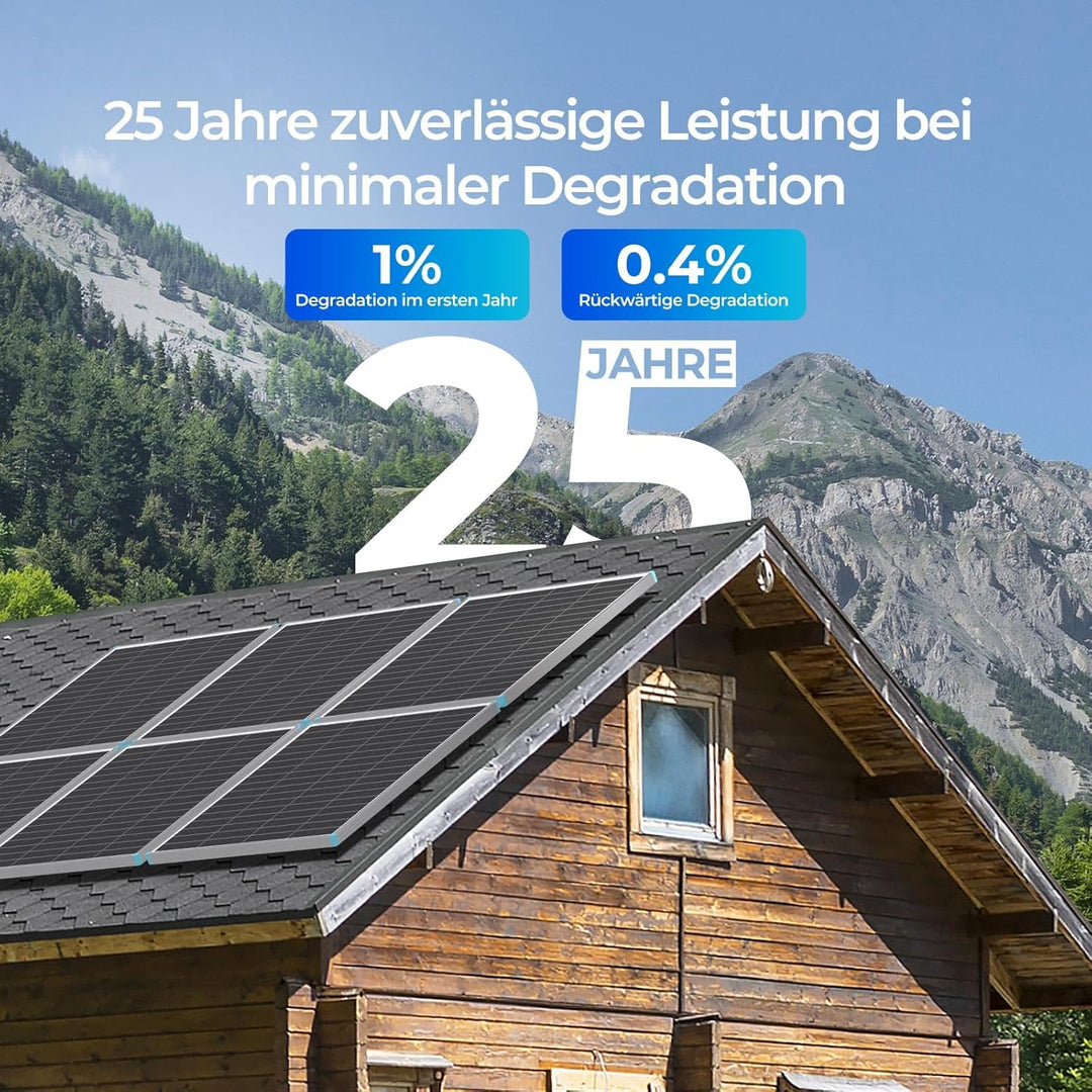 Renogy 16BB N-Typ 175 Watt 12V Solarmodul 25% Hoch-Effizienz, PV Modul Ladegerät für RV Marine Rooft
