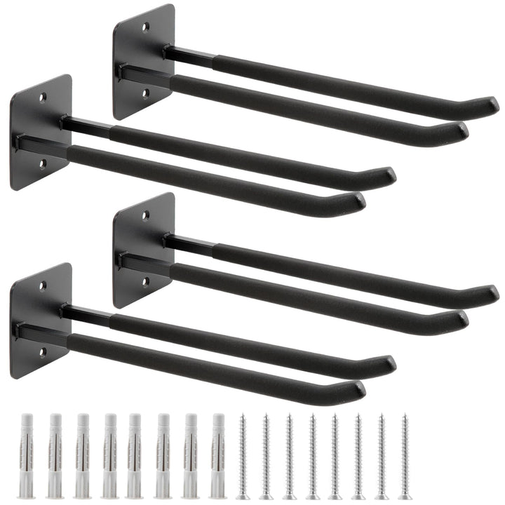 Sinoer Verbesserte Hochleistungs-Garagenhaken, Garagenhaken aus Nutzstahl, 14-Zoll-Doppelhaken für d