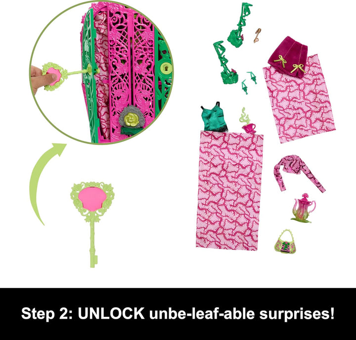 Monster High Skulltimate Secrets, Puppe und Zubehör, Garden Mysteries Venus McFlytrap mit zauberhaft