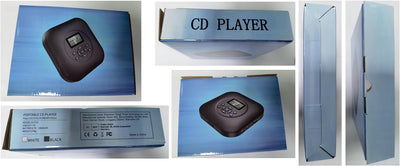 KOVCDVI Tragbarer CD Player mit Lautsprecher 1800mAh Akku CD Player Tragbar A-B Wiederholungs PROG T