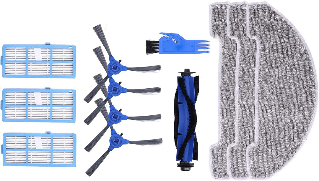 Marhynchus Home Roboter-Staubsauger-Kit Seitenbürste Lappenfilter Hauptbürsten-Set für 850T Clean Su