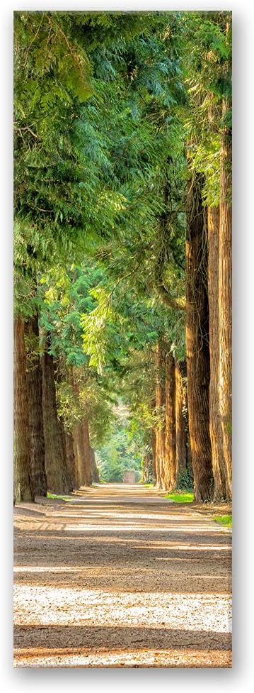 Feeby Vlies Leinwandbild Allee Zwischen Den Bäumen 60x150 cm Wand Bild Kunstdruck Deko Wohnzimmer Wo