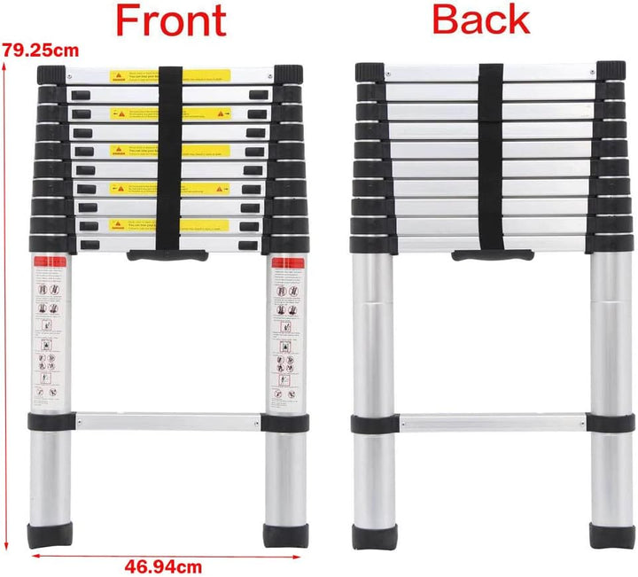 Teleskopleiter aus Aluminium, ausziehbare Teleskopleiter, Teleskopleiter, Klappleiter, Loft Ladder,