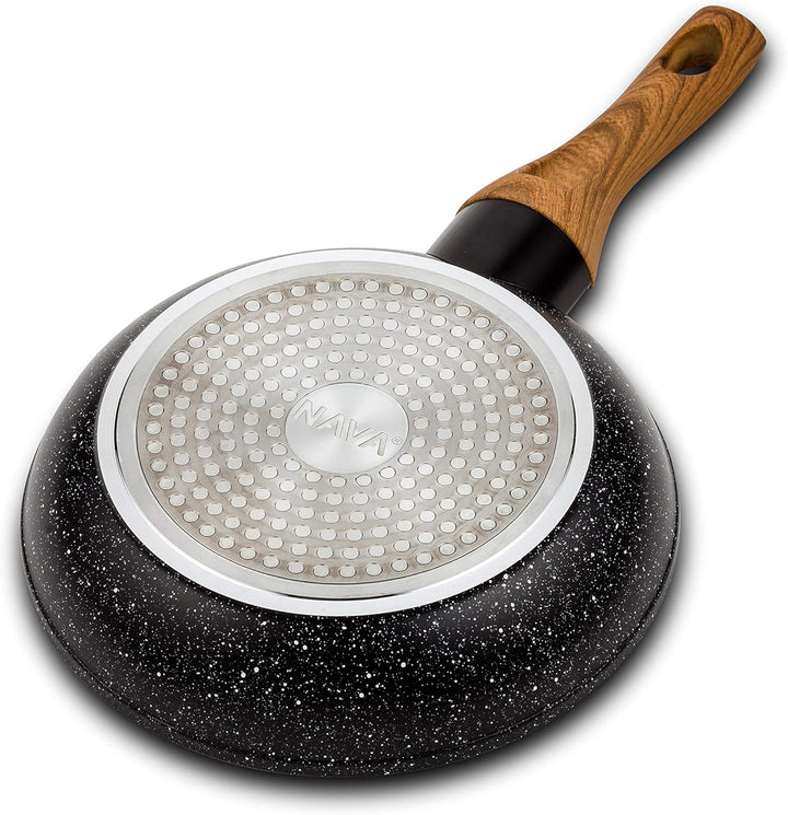 NAVA Bratpfanne | Ø 20 cm | Aus Aluminium mit Antihaftbeschichtung | Aus Stein zum Kochen ausgewogen