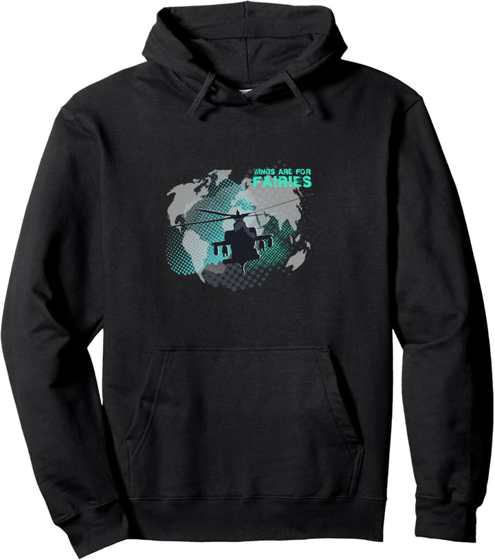 Flügel sind für Feen Lustiges Hubschrauber Pullover Hoodie