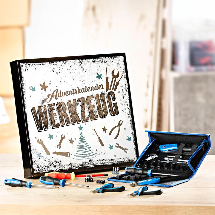 BRAST Adventskalender | Werkzeug-Set | für Heimwerker & Bastler | inkl. Werkzeugtasche | sauber vera