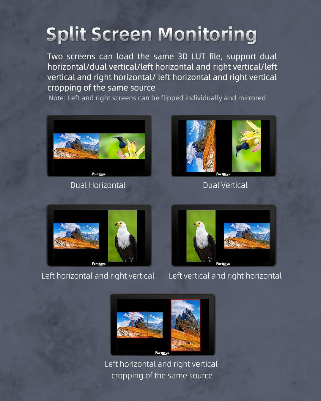PortKeys BM7II DS Monitor Wireless Camera Control Monitor 7" 2.4G 3D LUT HDM SDI 2200nit Wide Color