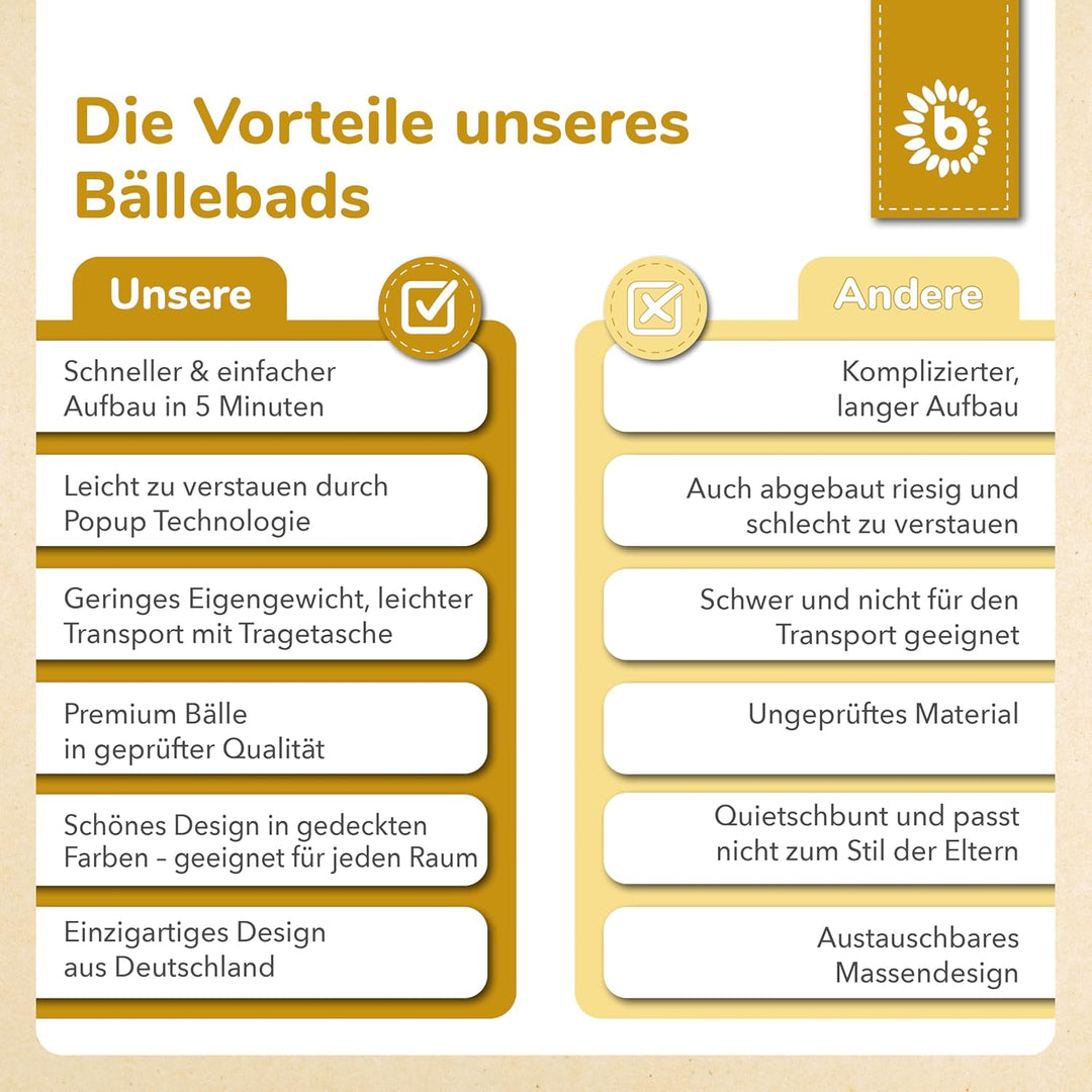 Bieco Bällebad für Drinnen Pop up Dots | inklusive 50 Bälle | Prinzessin | Zelt Kinder | Spielzelt M