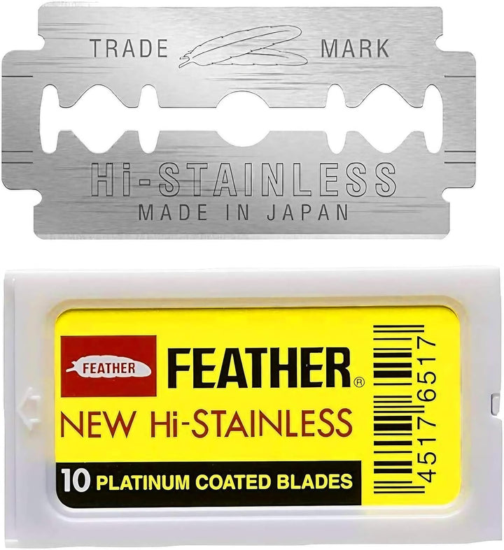 Feather - 100 Rasierklingen mit doppeltem Strang