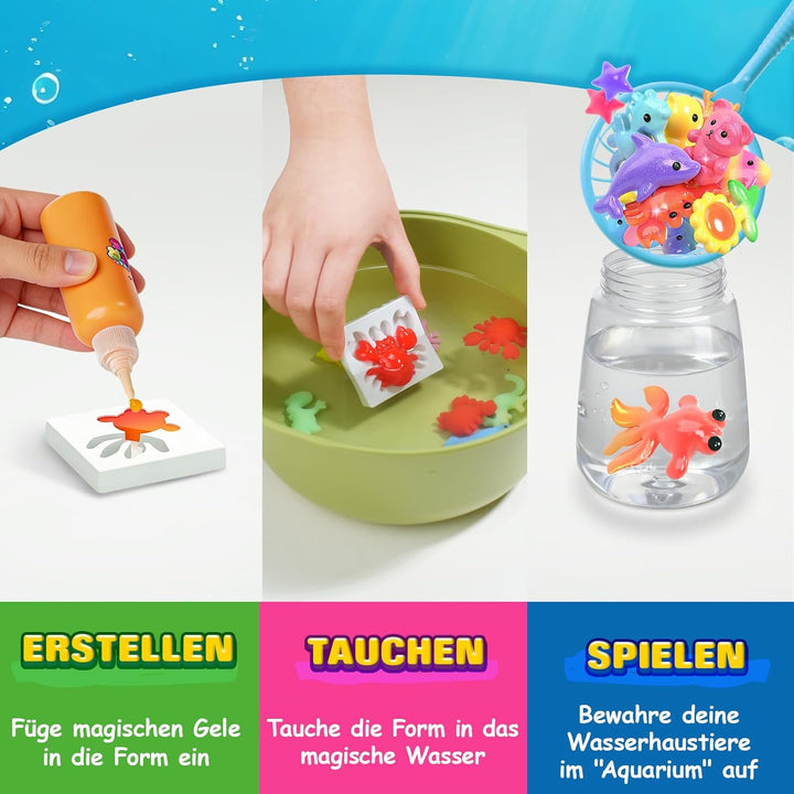 Magic Water Elf Bastelset Kinder - DIY Squishy Wasser Gel Set Basteln Mädchen Jungen Montessori Spie