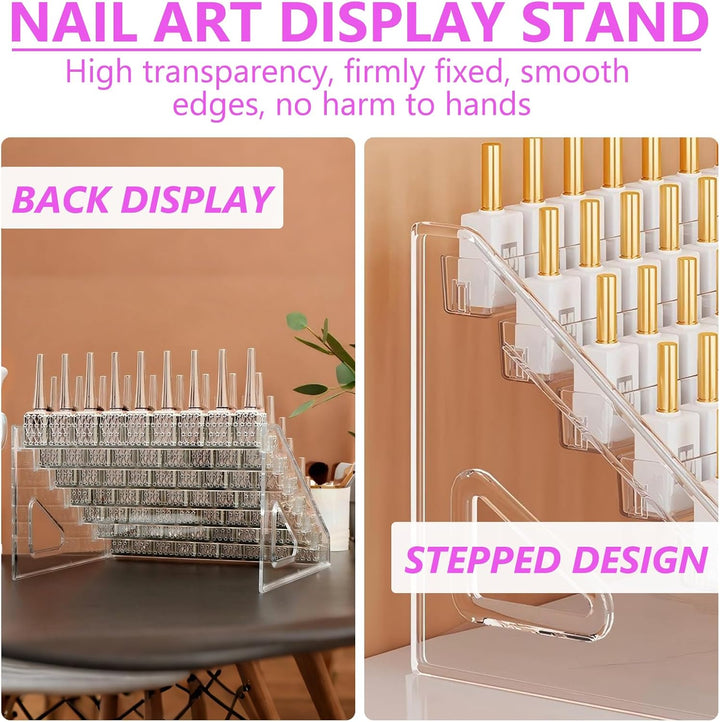 2 Stück Nagellack Aufbewahrung 168 Flaschen, 7 Schichten Nagellack Organizer, nagellack Regal Acryl