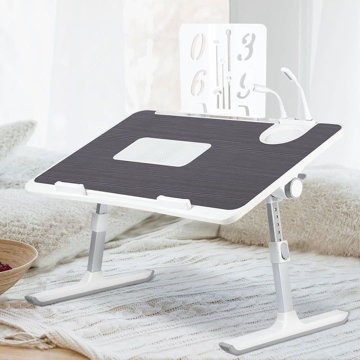 Betttisch für Laptop, höhenverstellbar und Winkel, Lese- und Laptopständer, klappbar, Tisch für Bett