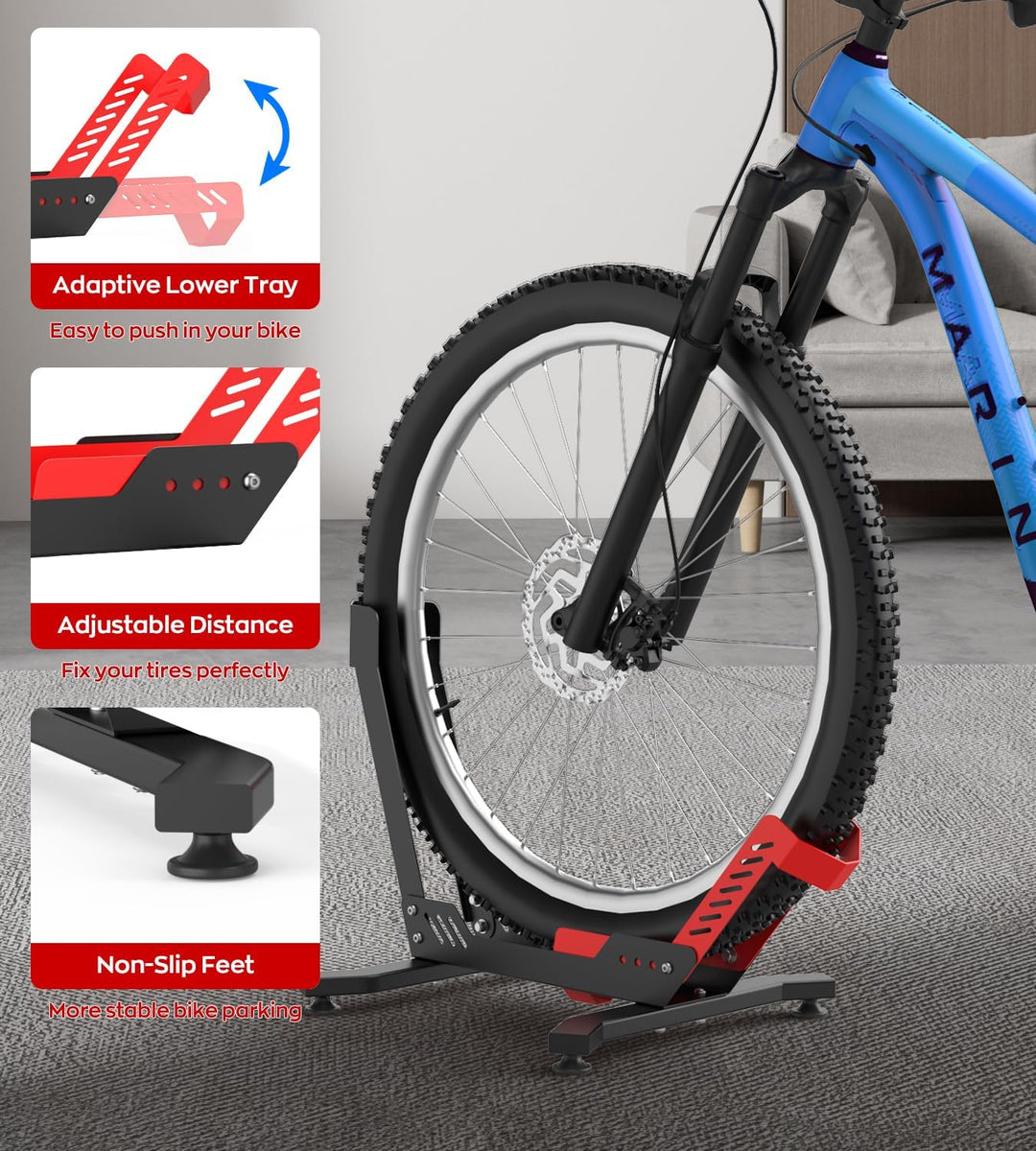 IMAYCC Professional Fahrradständer Boden, für 26”-29”Mountainbike, E-bike, Rennrad, MBT, Hinterrad u