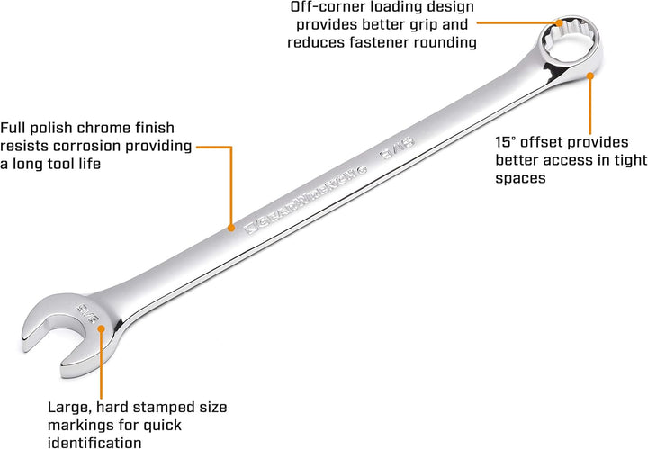 GEARWRENCH Langer Ringmaulschlüssel, 26 mm, 12-kant, 81752 26mm, 12 Point, 26mm, 12 Point
