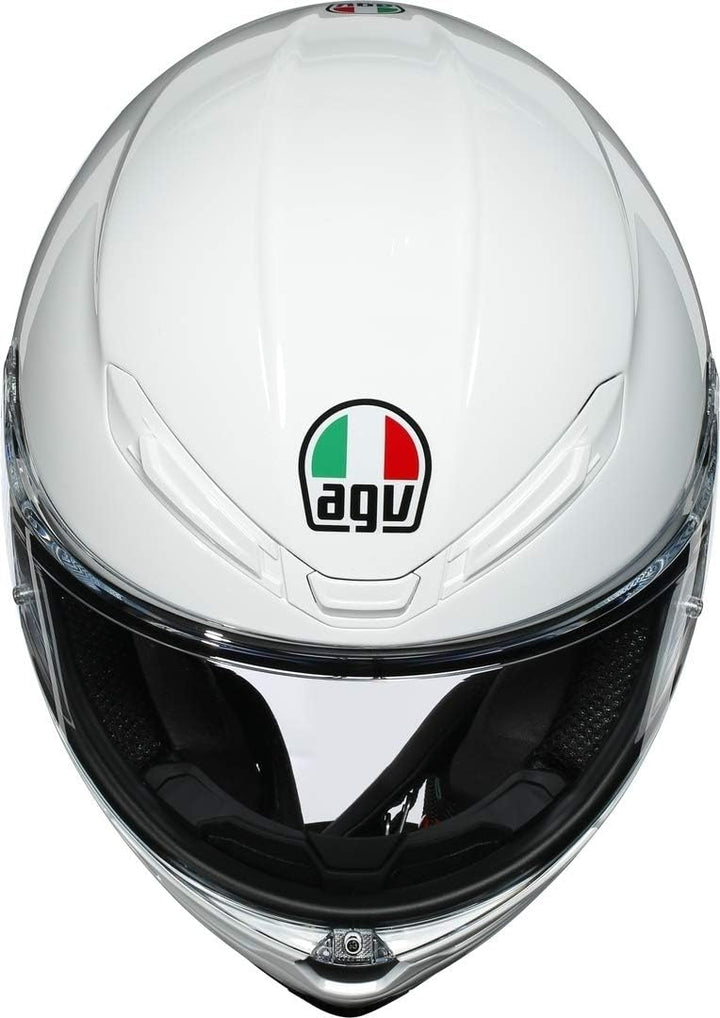 AGV Herren K6 Motorrad Helm XXL Weiss, XXL Weiss
