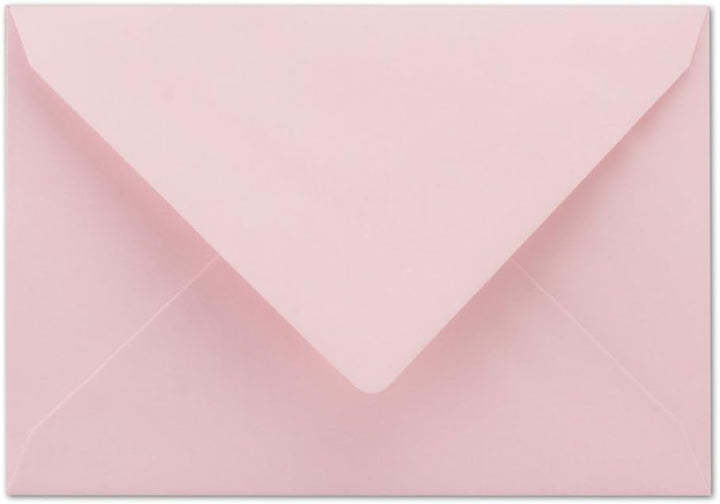 200 Briefumschläge Rosa - DIN C6 - gefüttert mit weissem Seidenpapier - 80 g/m² - 11,4 x 16,2 cm - N