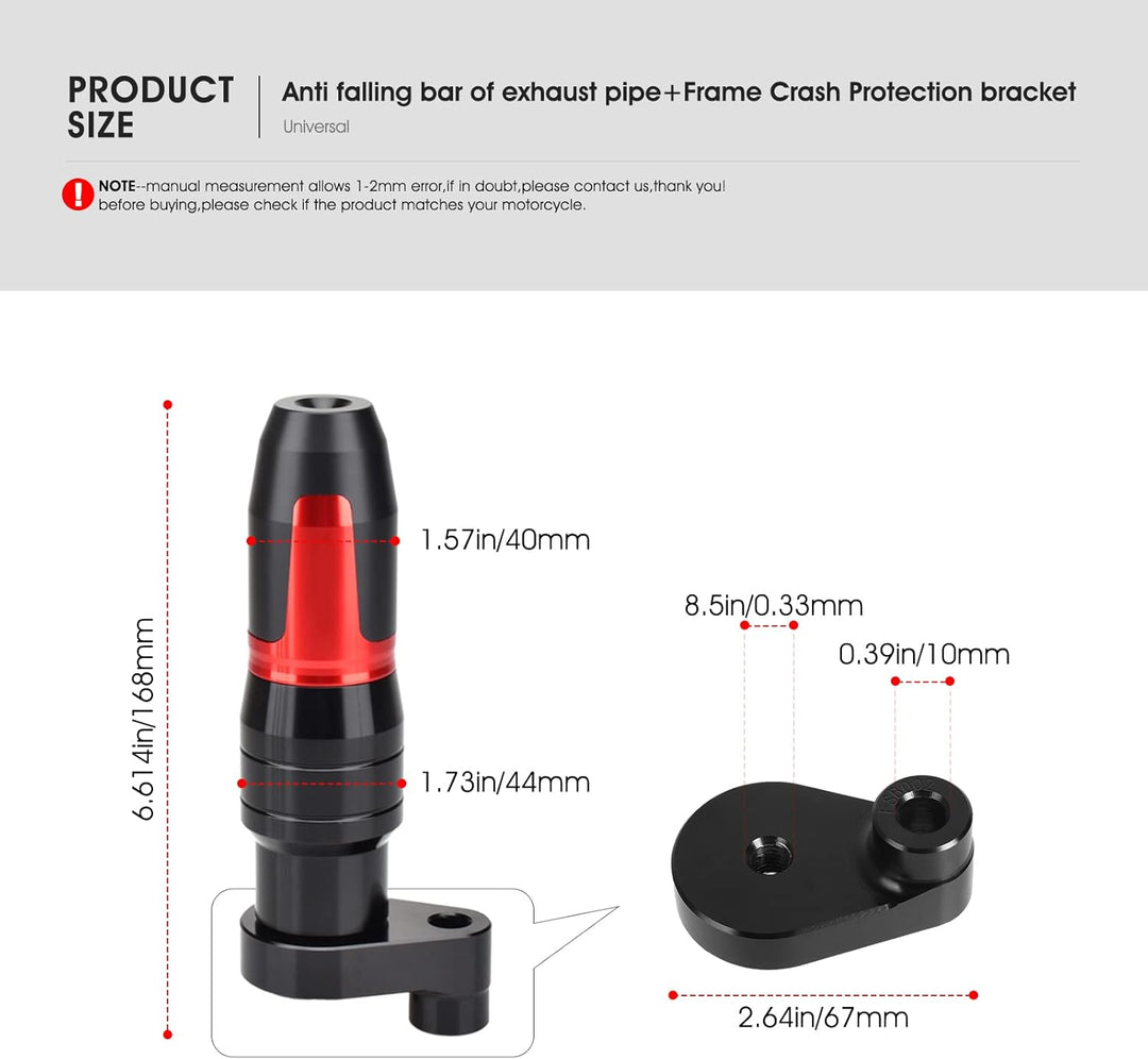 MOLONG Universal Motorrad Anti-fallender Auspuff Schutzbügel Slider Für MT07 MT09 XSR700 XSR900 TENE