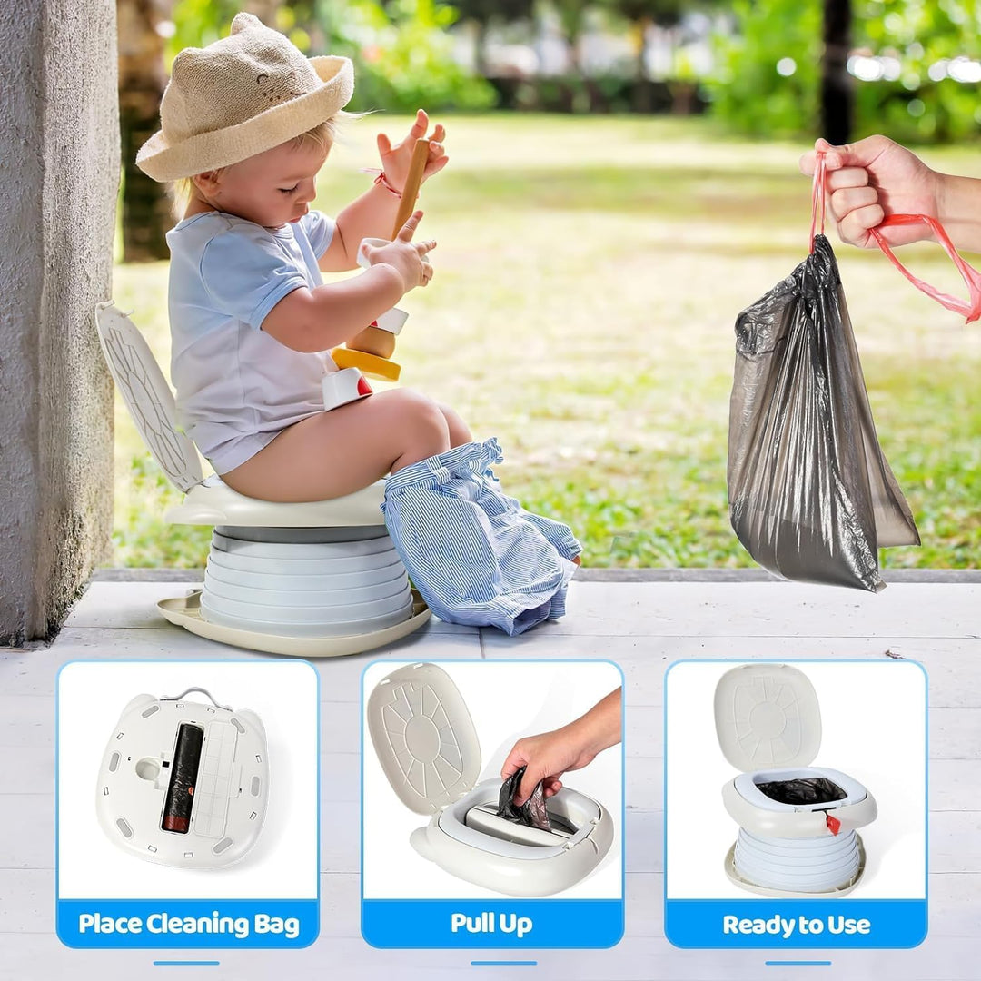 auvstar Töpfchen Falttoilette Kinder,Tragbare Kinder Reise Töpfchen,Baby Kindertoilette,Tragbarer tö