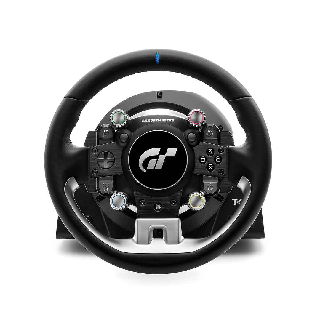 Thrustmaster T-GT II, Rennlenkrad mit Set aus 3 Pedalen, PS5, PS4, PC, Echtzeit-Force-Feedback, Bürs