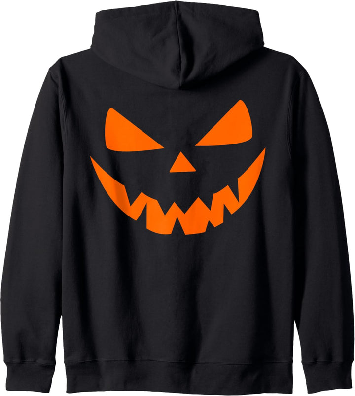 Halloween Kürbis Shirt Verkleidung Kostüm Orange Schwarz Kapuzenjacke