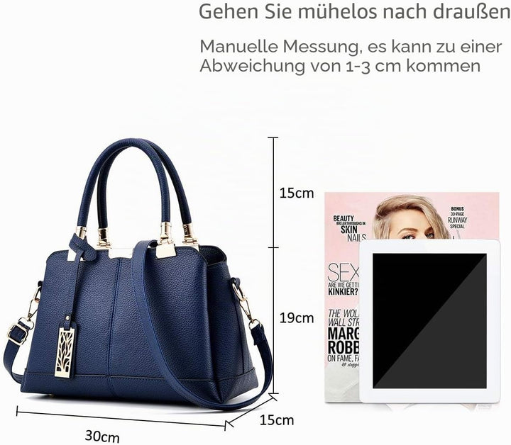 NICOLE & DORIS Damen Handtaschen Elegante Damen Tasche Designe Frauen Umhängetasche PU Weiche Ledert