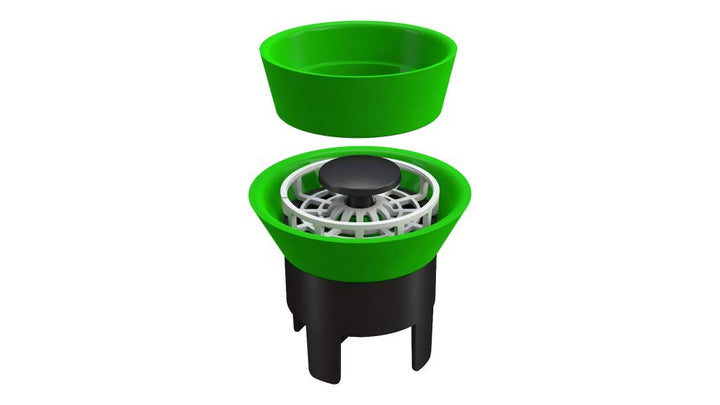 Bonomini 5429AR99B4 Mechanisches Rückschlagventil Geruchshemmend, schwarz/grün Ø 40 mm bis Ø 54 mm
