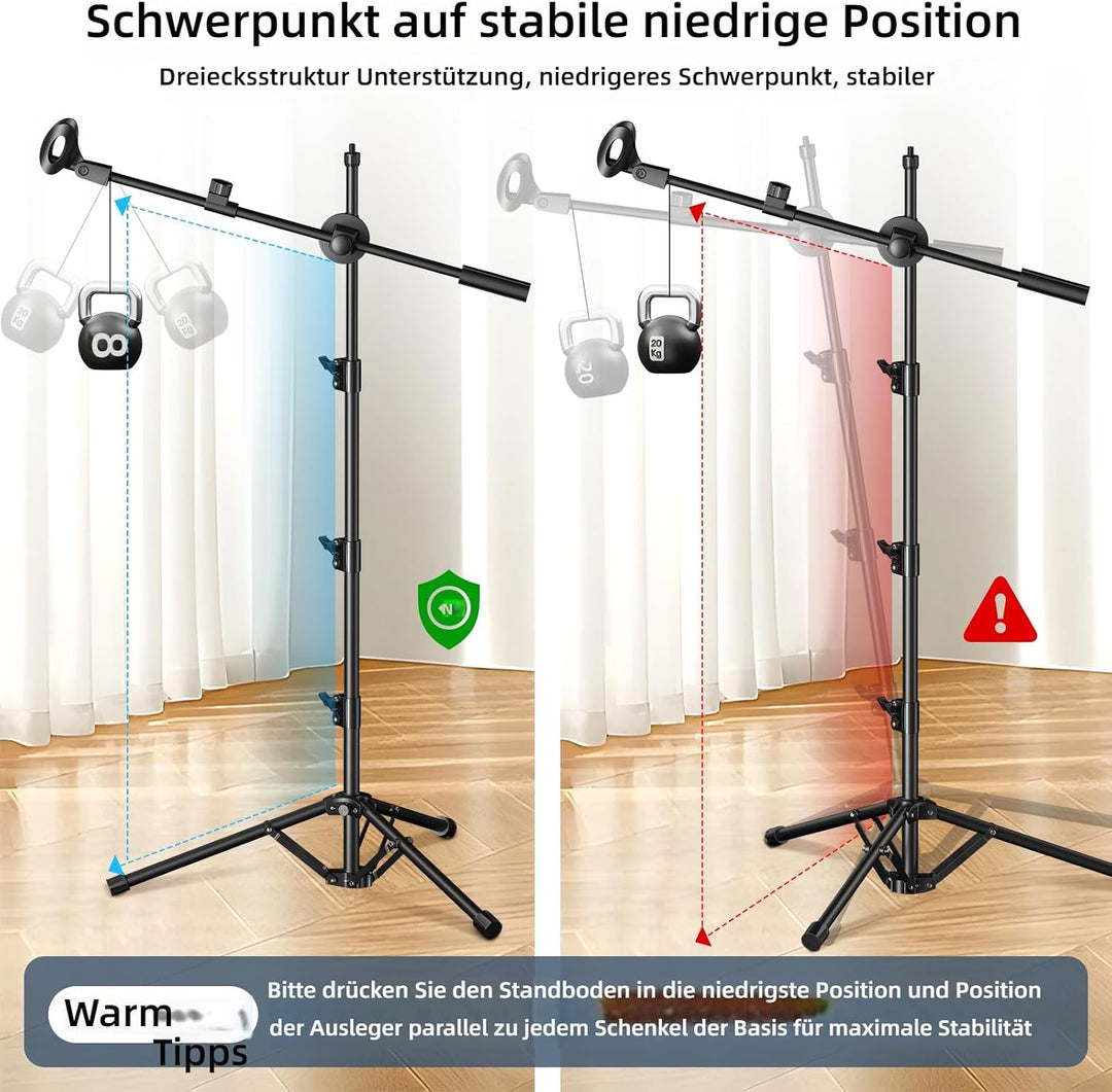Mikrofonständer, 6-in-1 Mikrofon ständer,Boden-Boom-Mikrofon ständer,Unterstützt Gooseneck,Mikrofonk