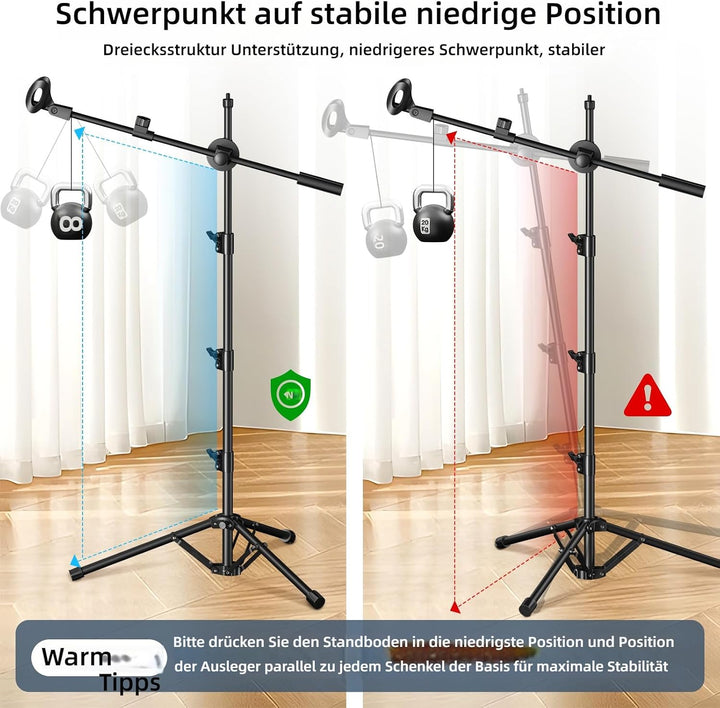 Mikrofonständer, 6-in-1 Mikrofon ständer,Boden-Boom-Mikrofon ständer,Unterstützt Gooseneck,Mikrofonk