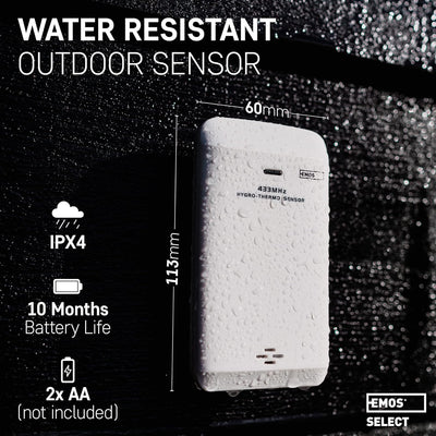 EMOS Wetterstation - Drahtloses System mit Farbdisplay, zur Wettervorhersage, für drinnen & draussen