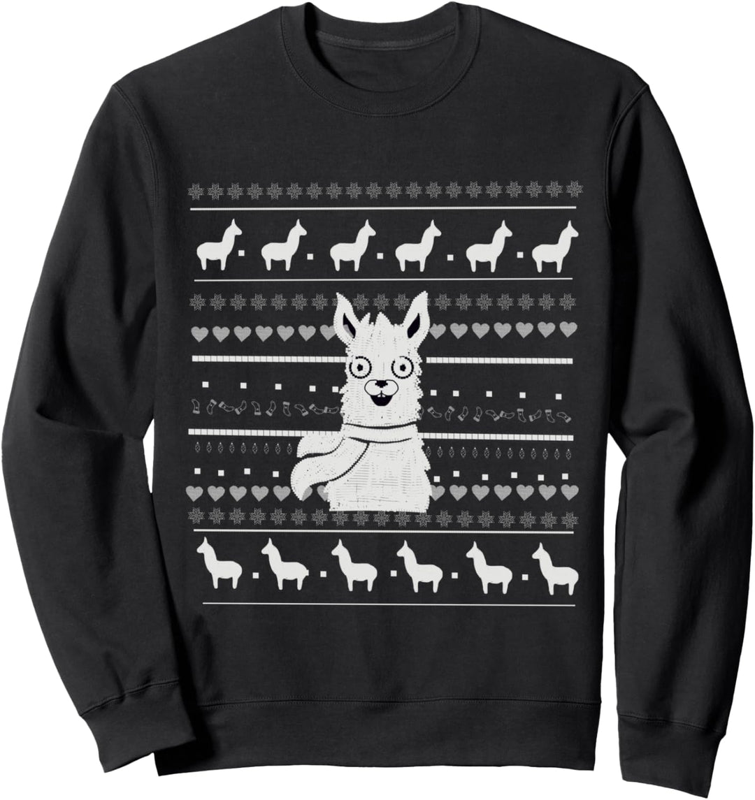Weihnachten Lama Ugly Sweater Jungs Mädchen Xmas Weihnachts Sweatshirt