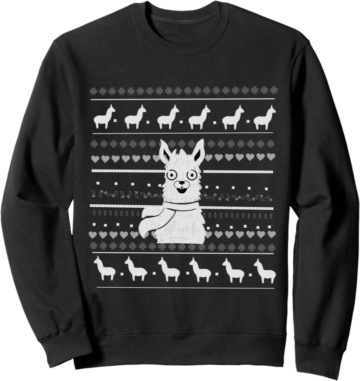Weihnachten Lama Ugly Sweater Jungs Mädchen Xmas Weihnachts Sweatshirt