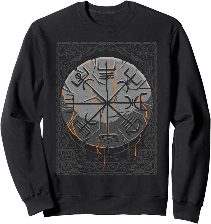 Wikinger-Zeitalter – Vegvisir Wikinger-Kompass – nordische Mythologie Sweatshirt