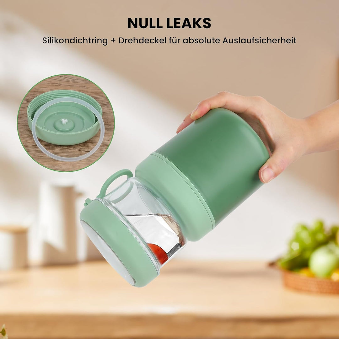 GEEKHOM 2er-Set Müslibecher To Go Edelstahl 530ml+330ml Joghurt und Müsli To Go Becher Klein Bpa Fre