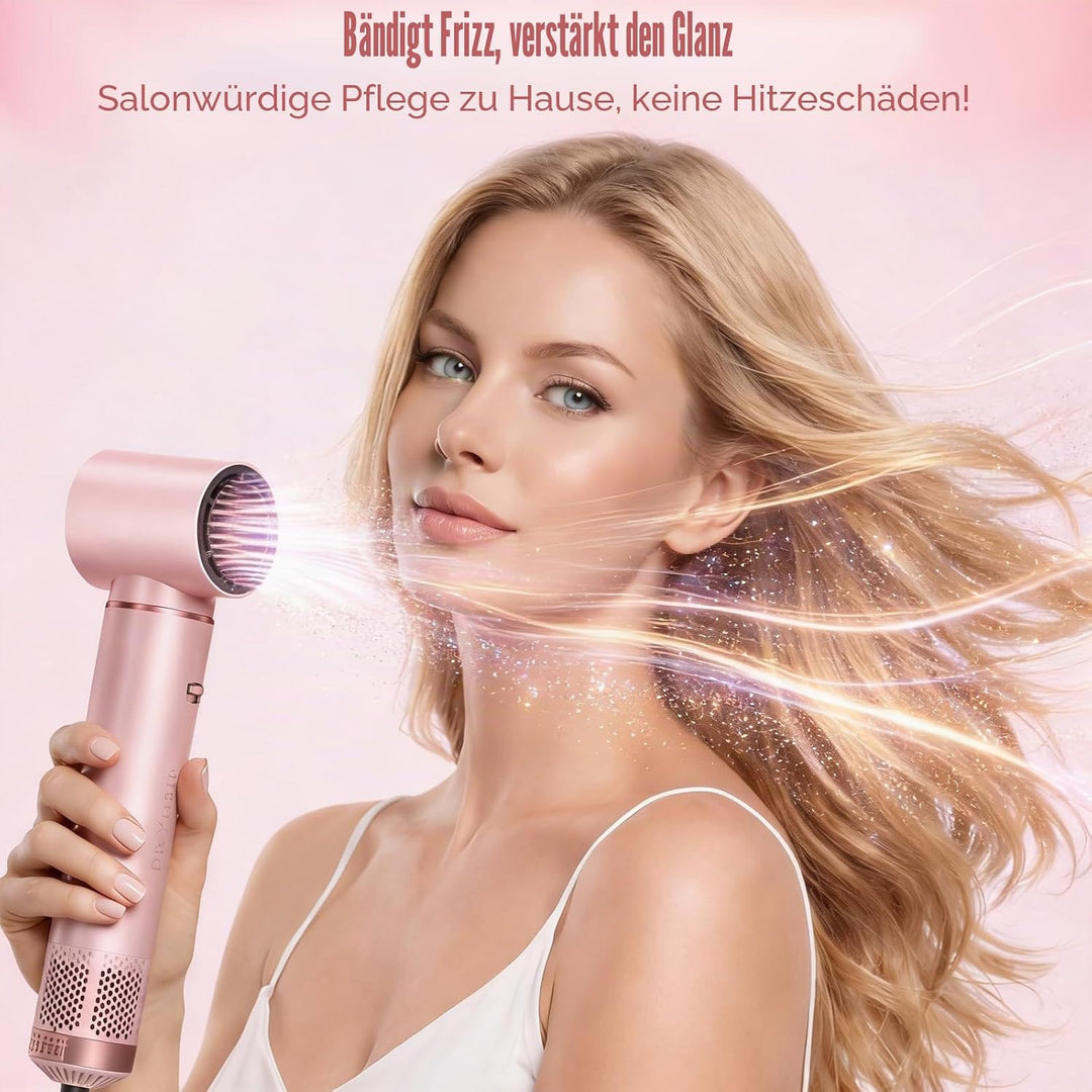 5 in 1 Warmluftbürste, Hairstyler Föhnbürste Volumen Lockenstab | Rundbürstenföhn, Warmluftbürste &amp;