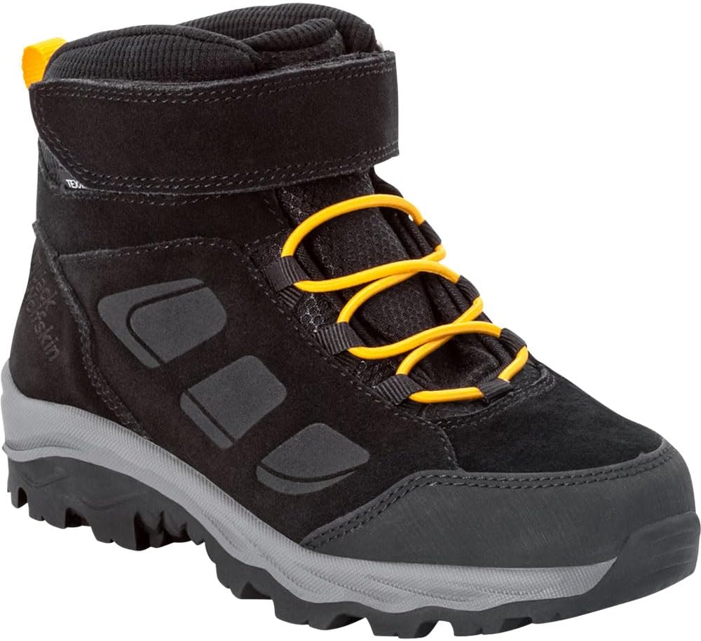 Jack Wolfskin Unisex Kinder Vojo Lt Texapore Mid K Outdoorschuhe 31 EU Black Burly Yellow Xt, 31 EU