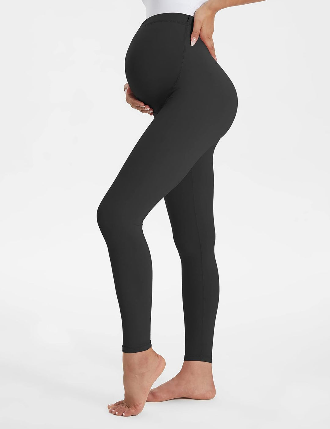 Buttergene Damen Umstandsleggings über dem Bauch Schwangerschaft Active Wear Workout Yoga Strumpfhos
