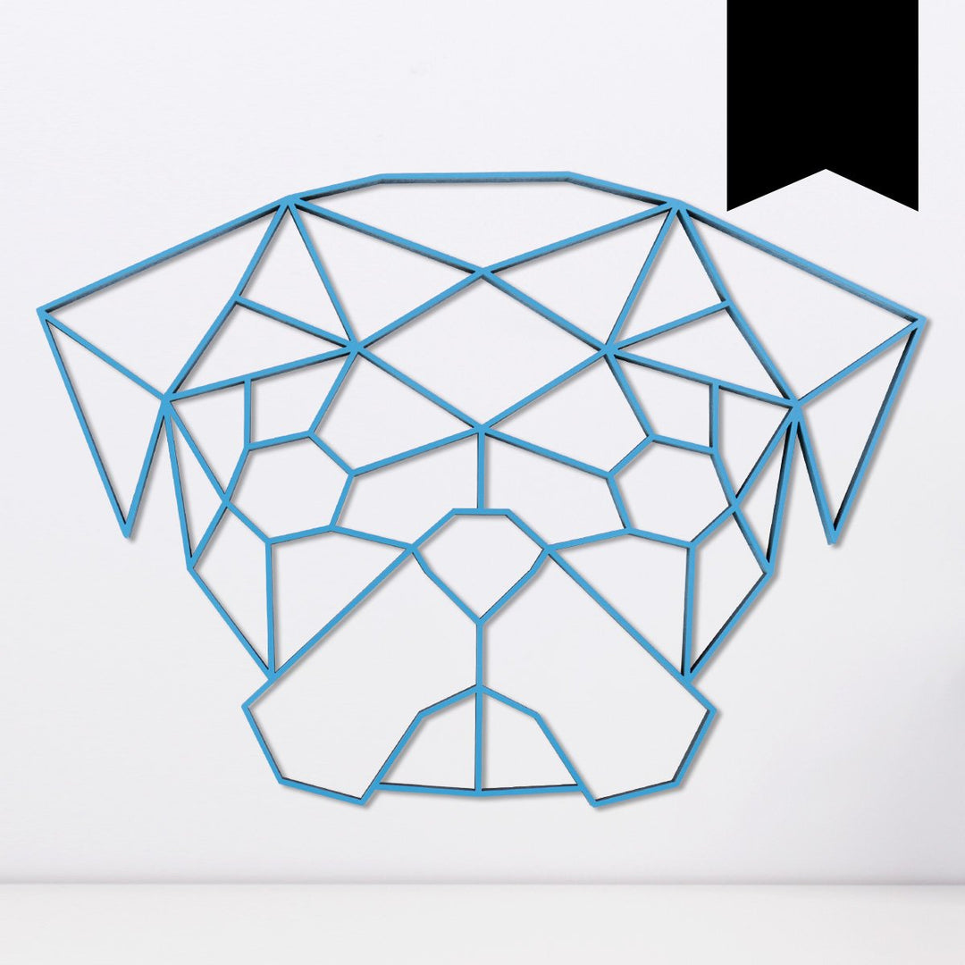 KLEINLAUT 3D-Origami, Mops, 50 x 35,6 cm (XL), Schwarz Mops (Grösse: XL) Schwarz, Mops (Grösse: XL)