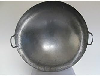 Wok-Pfanne aus Stahl, handgefertigt, 51 cm