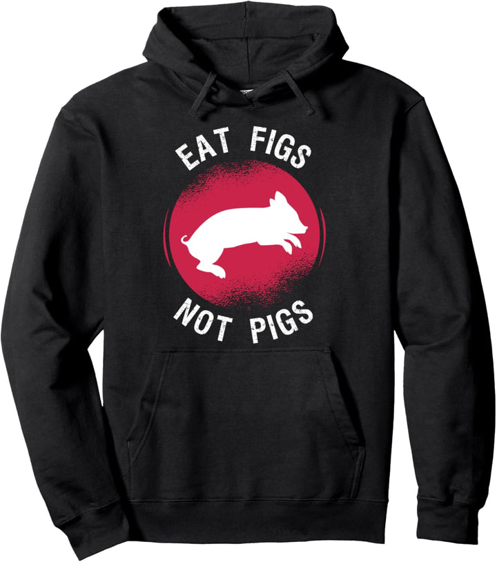 Vegan Essen Feigen Nicht Schweine Geschenk Veganismus Veggie Green Food Pullover Hoodie