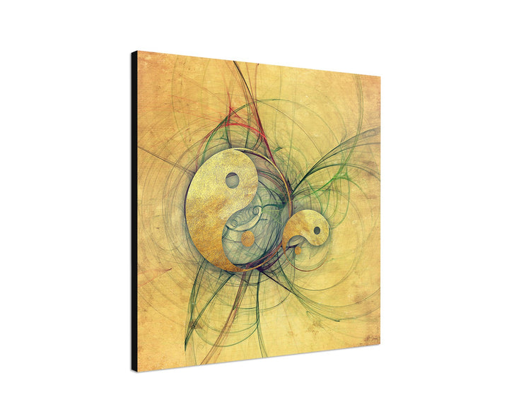 Paul Sinus Art Yin und Yan Energiefluss Abstraktes Bild auf Leinwand Abstrakt132- dekorativer Eintei