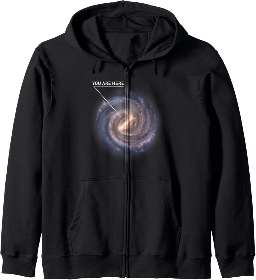 "You Are Here" Galaxie Astronomie Milchstrasse Weltraum Kapuzenjacke
