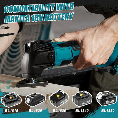 Akku Multifunktionswerkzeug Multitool Kompatibel mit Makita Akku 18V Oszillierwerkzeug Oszillationsw