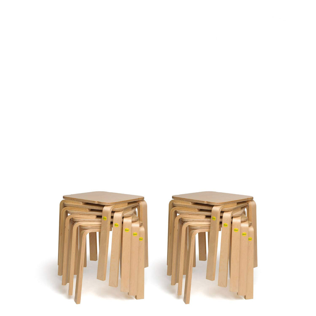 10x Erzi Hocker 25 aus Formholz - 10er Set Möbel Holz Einrichtung